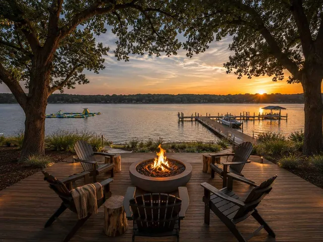 Firepit at sunset